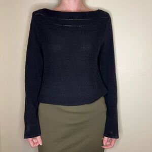 Classic Black Women's Crew Neck Sweater